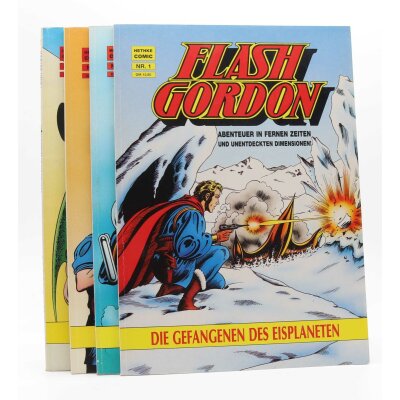 FLASH GORDON - Hethke Verlag Comic Album Nr. 1-4 komplett...