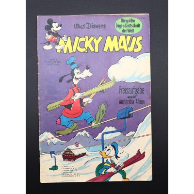 Micky Maus Comic Heft 1967 Walt Disney Ehapa + Sammelbild...