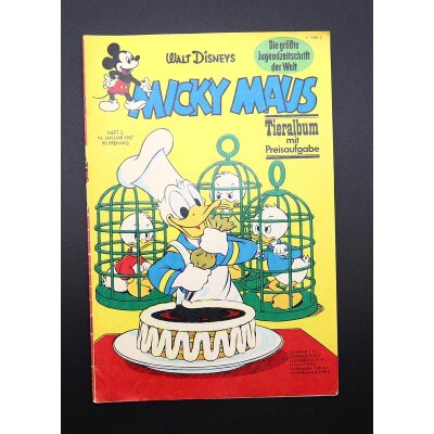 Micky Maus Comic Heft 1967 Walt Disney Ehapa + Sammelbild...